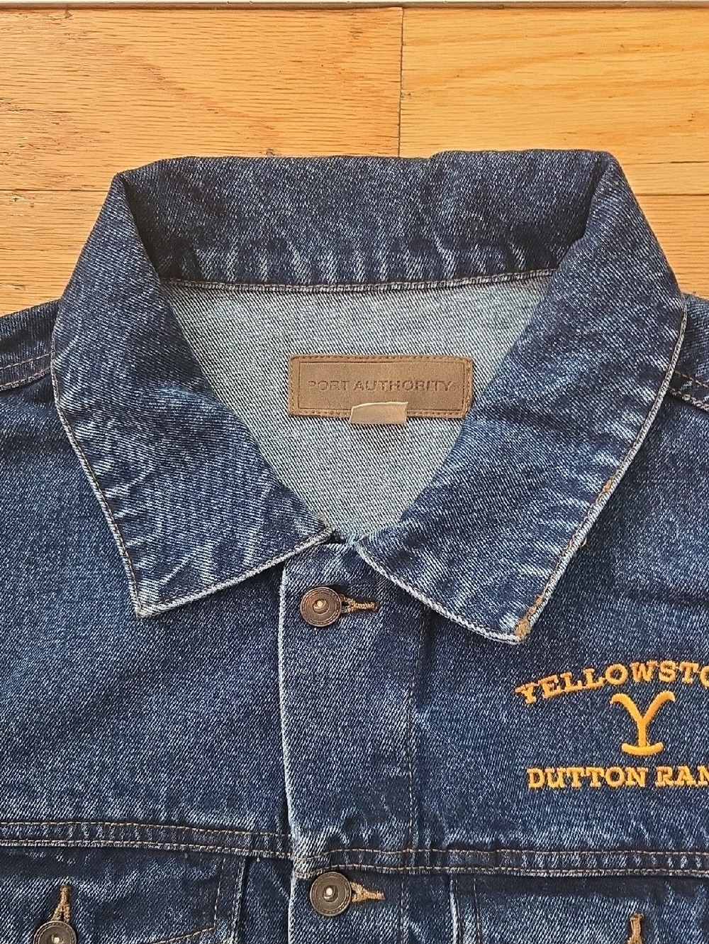 Yellowstone Dutton Ranch Embroidered Denim Jacket Men' Size 2XL Port Authority - Picture 2 of 12